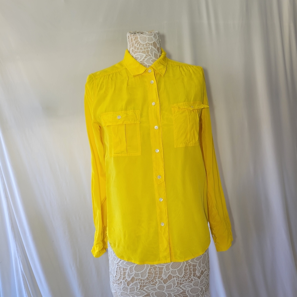 J Crew "The Perfect Shirt" in Silk Size 6